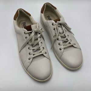 Born Ashram II Lace-Up Sneaker Mens 11.5 White Brown Leather Shoe
